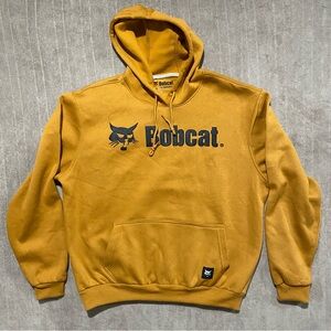 Vintage Y2K Men’s Bobcat Logo Retro Equipment Graphic Hoodie Work Heavy Blend